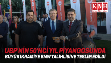 UBP’nin 50’nci yıl piyangosunda büyük ikramiye BMW talihlisine teslim edildi