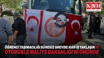 Öğrenci taşımacılığı süresiz grevde: Kar-İş yaklaşık 60 otobüsle Maliye Bakanlığı’nı önünde
