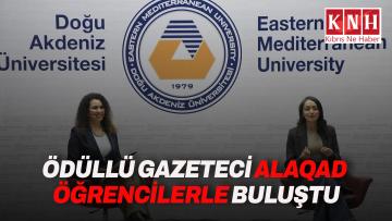 Ödüllü gazeteci DAÜ Mezunu Alaqad, öğrencilerle buluştu