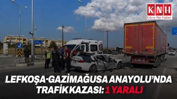 Turunçlu kavşağındaki kazada bir kişi yaralandı