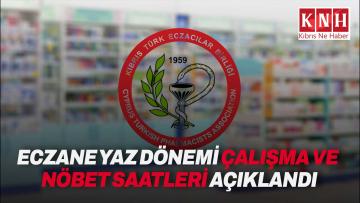 Eczanelerin yaz dönemi çalışma ve nöbet saatleri açıklandı