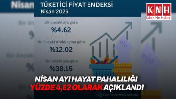 Nisan ayı hayat pahalılığı yüzde 4,62 olarak açıklandı