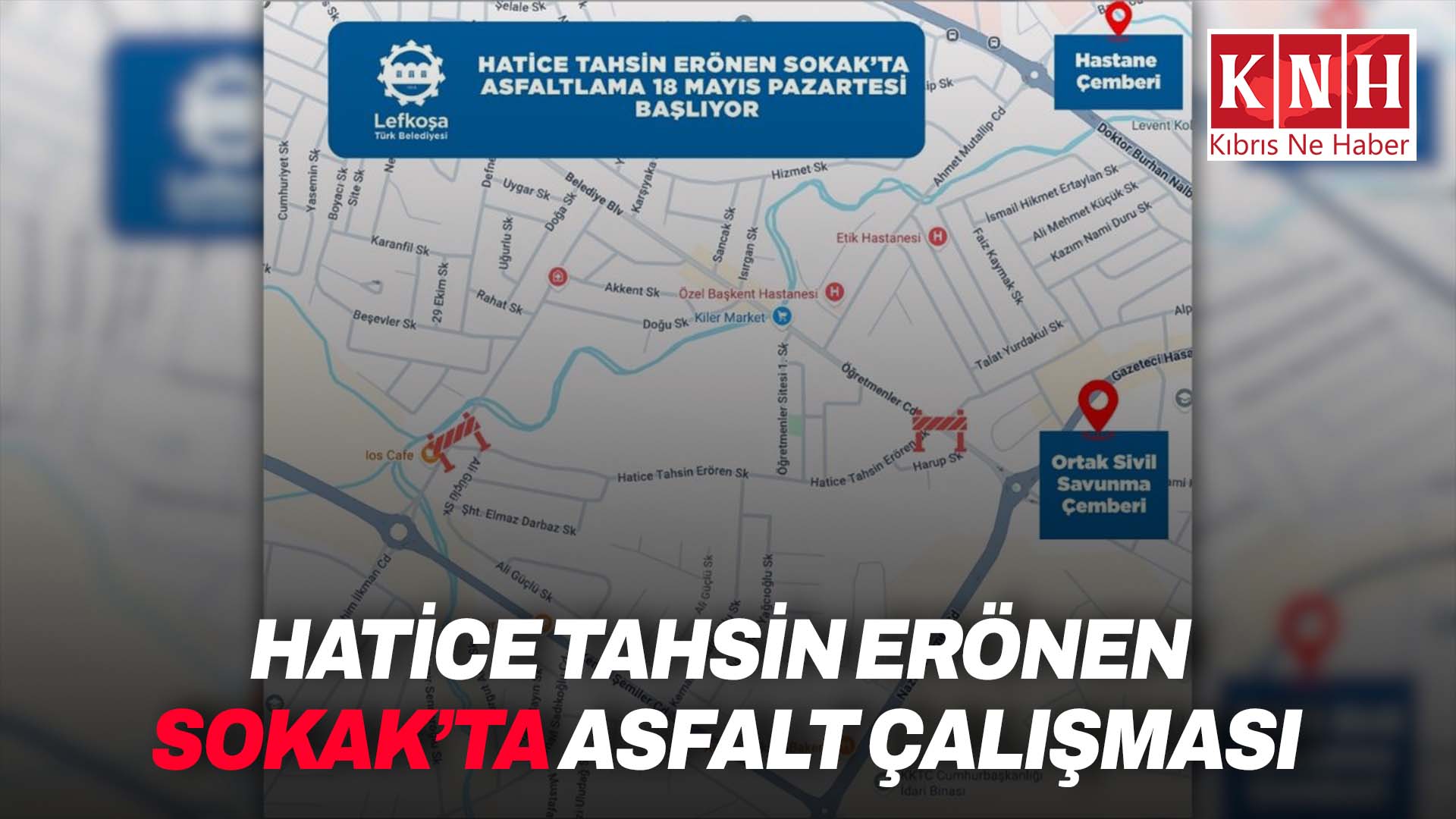 Pazartesi günü Hatice Tahsin Erönen Sokak’ta Asfaltlama Çalışmaları Başlıyor