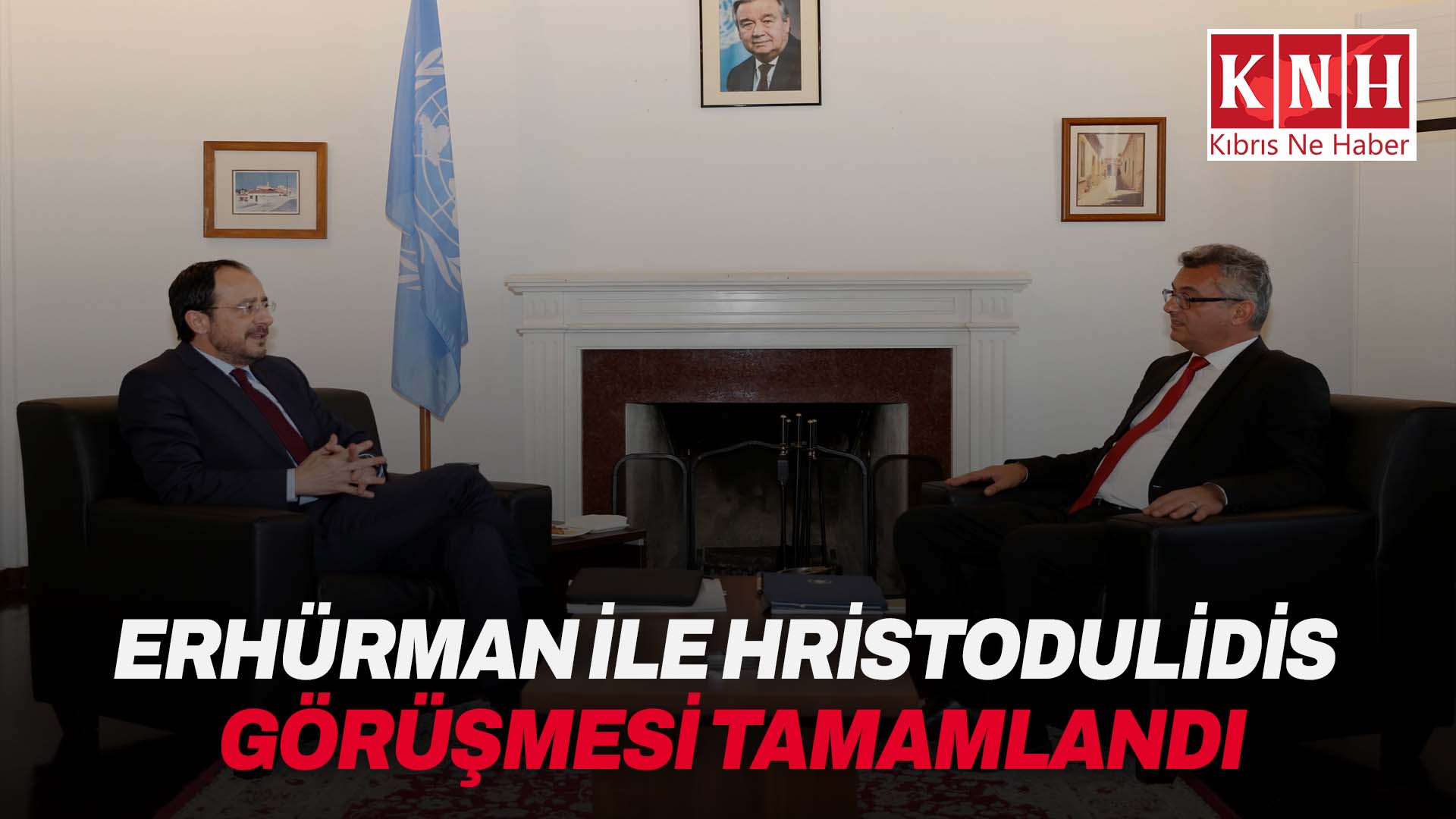Cumhurbaşkanı Tufan Erhürman ile Rum Lider Nikos Hristodulidis görüşmesi tamamlandı