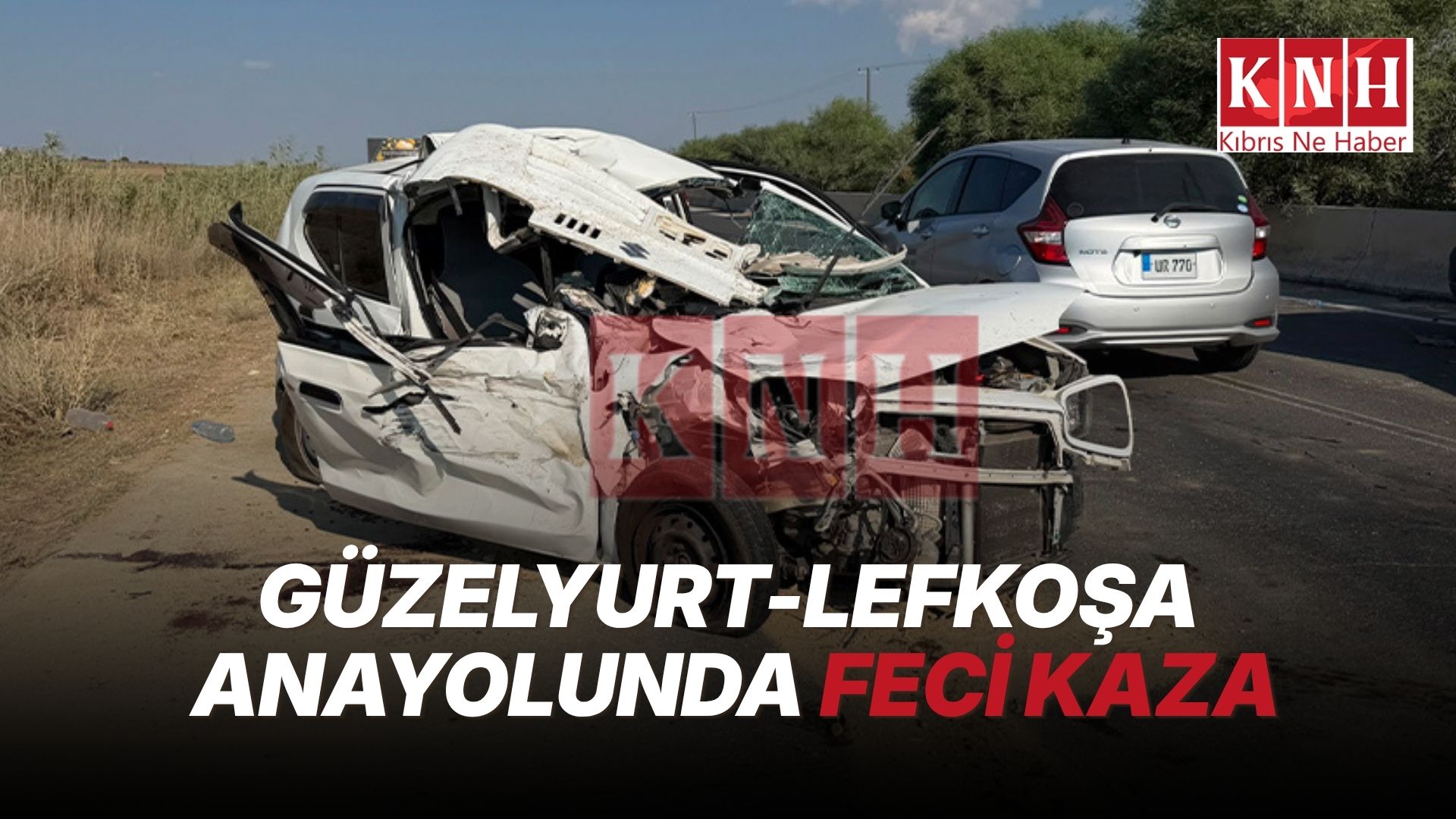 Güzelyurt Lefkoşa anayolunda kaza, 1’i ağır, 3 yaralı