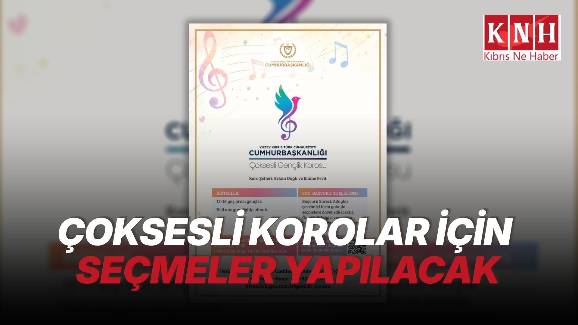 Cumhurbaşkanlığı Çoksesli Çocuk ve Gençlik Koroları için seçmeler başlıyor